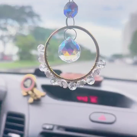 Pear Blossom Suncatcher DIY Kit: Car Mirror Rainbow Maker