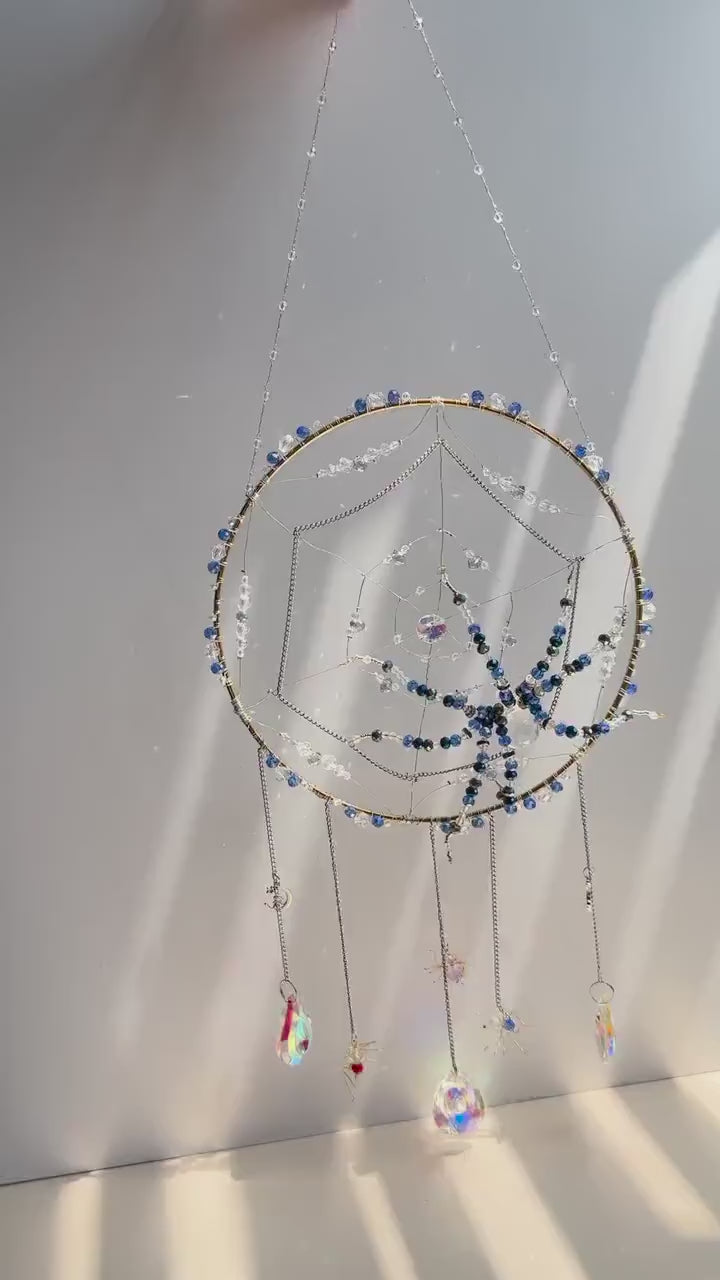 Spider Web Suncatcher DIY Kit: Create Your Own Crystal Window Art
