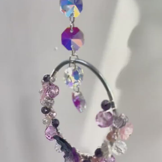 DIY Bloom Suncatcher Kit: Fairy Garden Crystal Prism, Pastel Beads