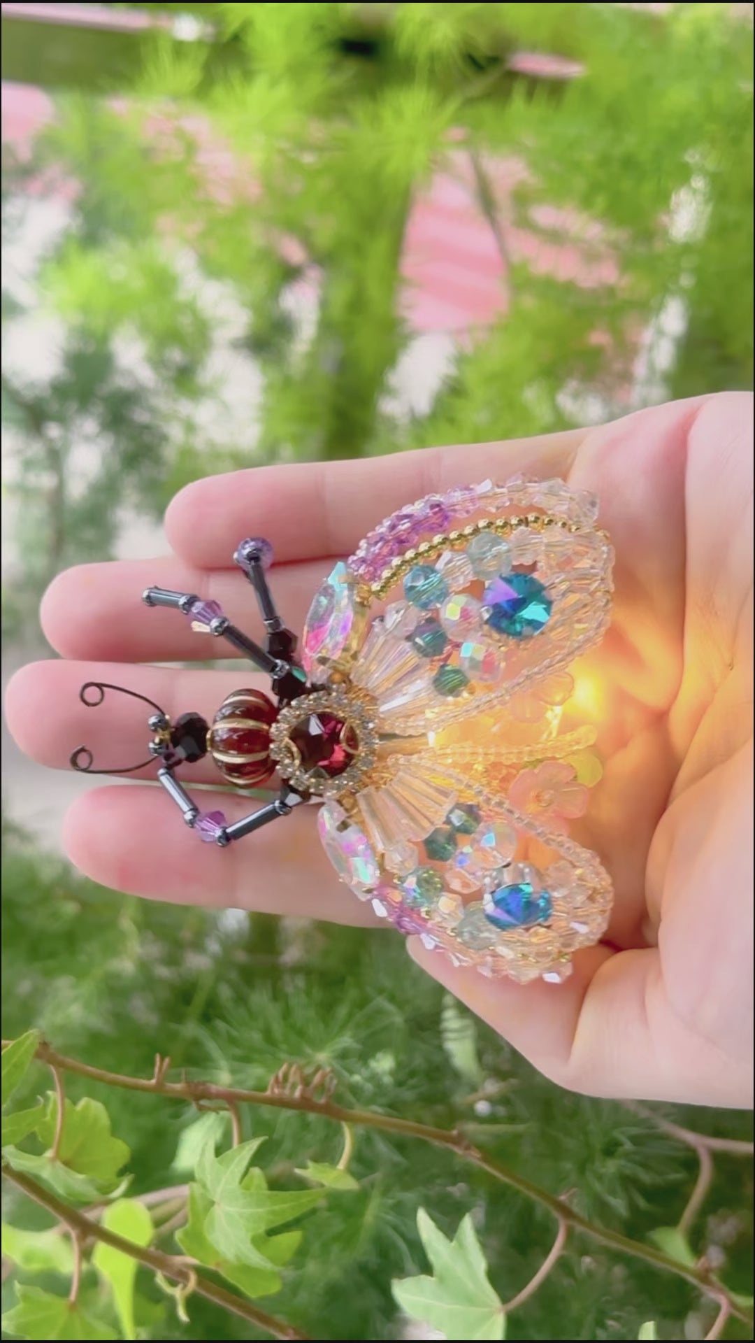 Firefly suncatcher in motion
