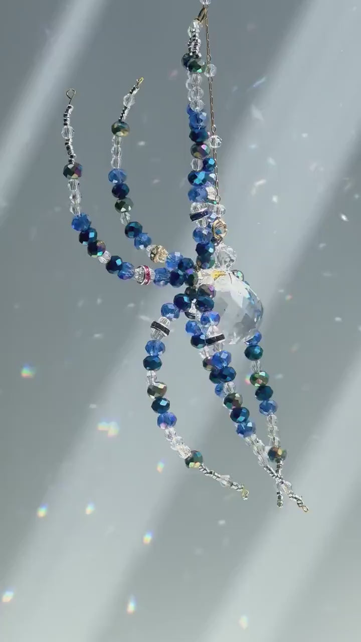 Spider Suncatcher DIY Kit: Crystal Bead & Prism - Halloween Christmas Craft