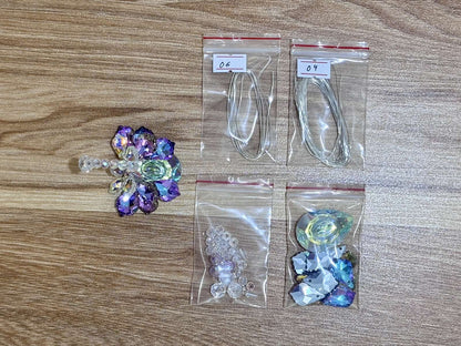 Swan Suncatcher DIY Kit - materials laid out